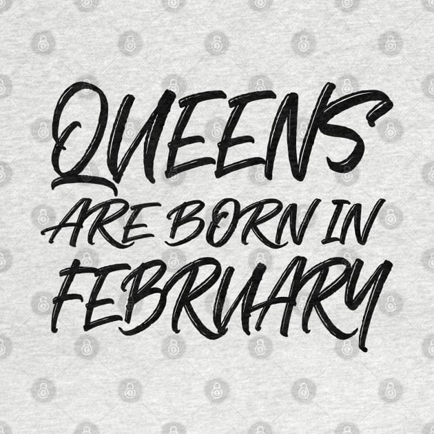 Queens are born in February by V-shirt